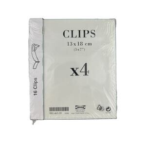 Vintage IKEA Clips Frameless Picture Frames Retired Pack of 4 NIB